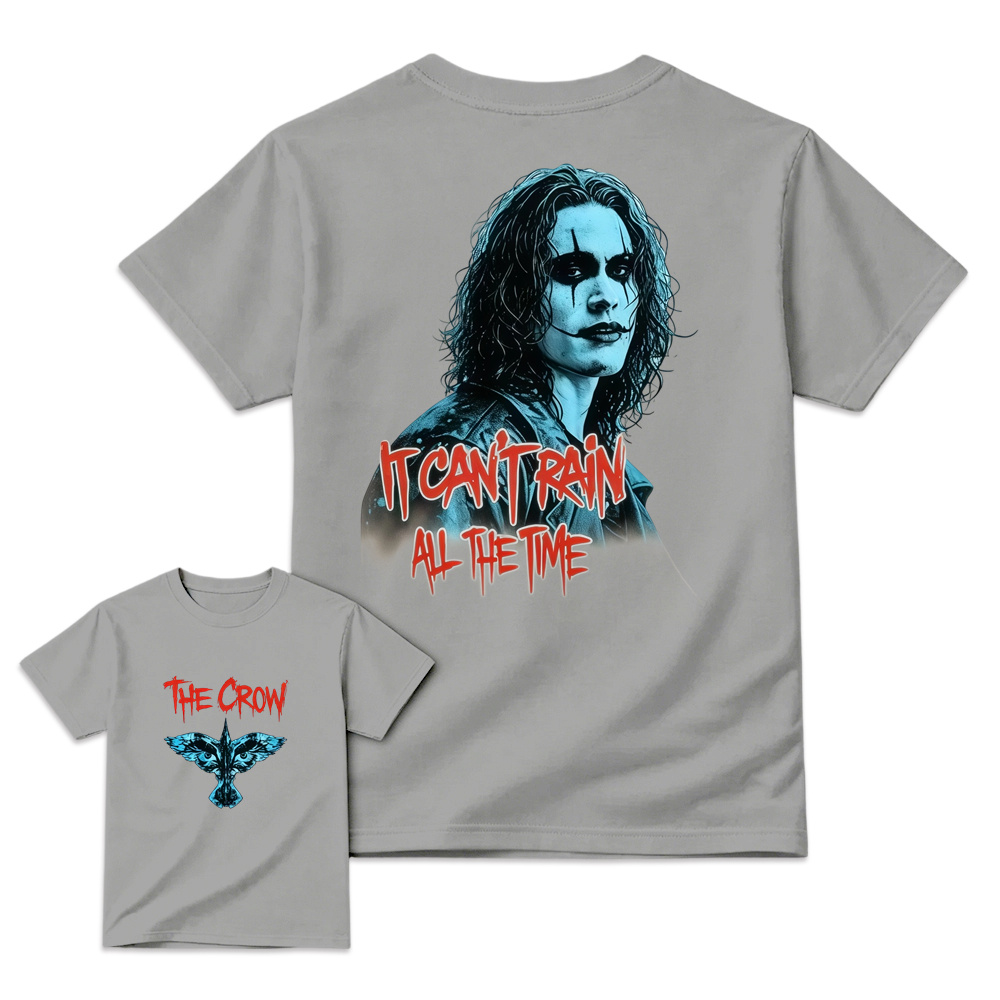 The Crow "It Can't Rain All The Time" Aesthetic Gothic Graphic T-Shirt