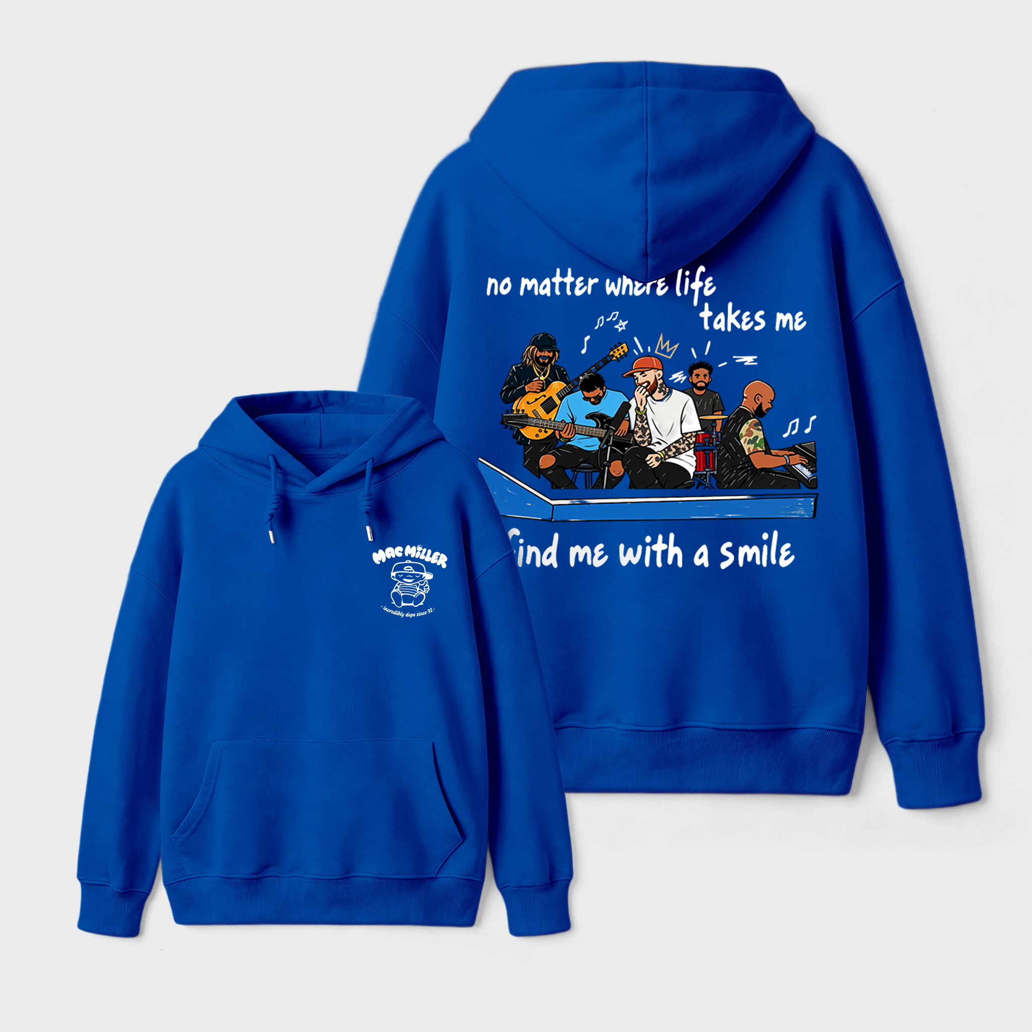 No Matter Where Life Takes Me Find Me With A Smile Music Hoodie