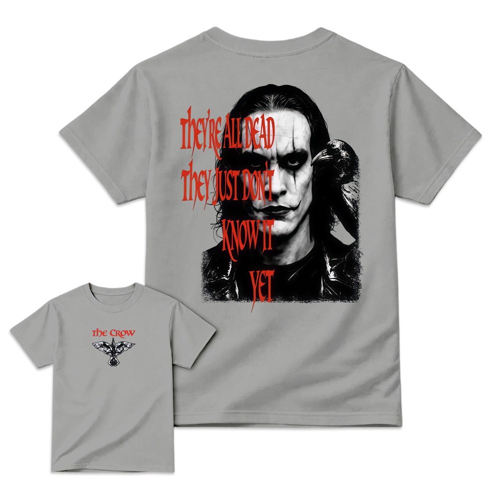 The Crow Shirt, “They’re All Dead” Vintage 90s Movie Tee, Eric Draven Graphic T-Shirt, Gothic Dark Aesthetic Streetwear 