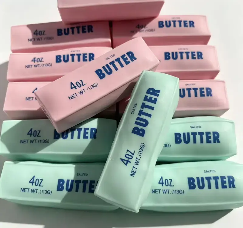 ✨ASMR Butter Bar Squishy Sensory Toy - Satisfying Crunchy Sound Squeeze Toy for Kids & Adults Stress Relief 🧈