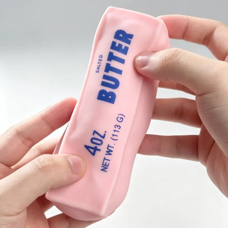 ✨ASMR Butter Bar Squishy Sensory Toy - Satisfying Crunchy Sound Squeeze Toy for Kids & Adults Stress Relief 🧈