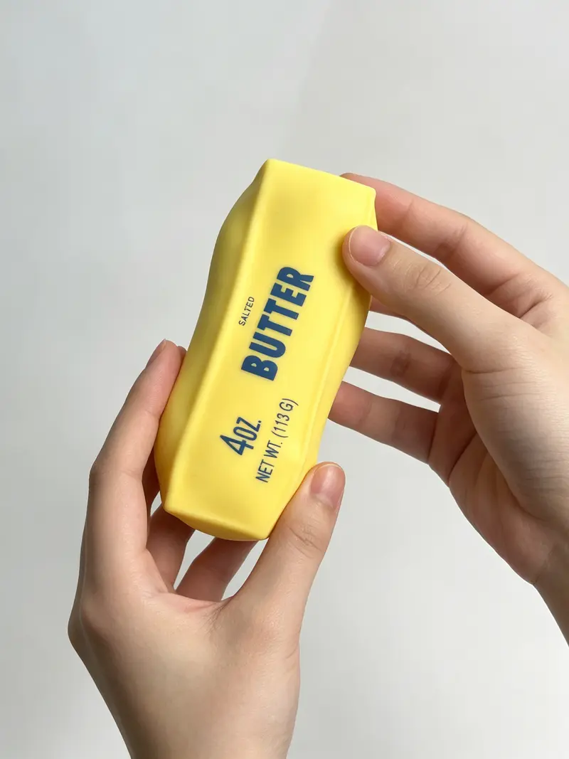 ✨ASMR Butter Bar Squishy Sensory Toy - Satisfying Crunchy Sound Squeeze Toy for Kids & Adults Stress Relief 🧈