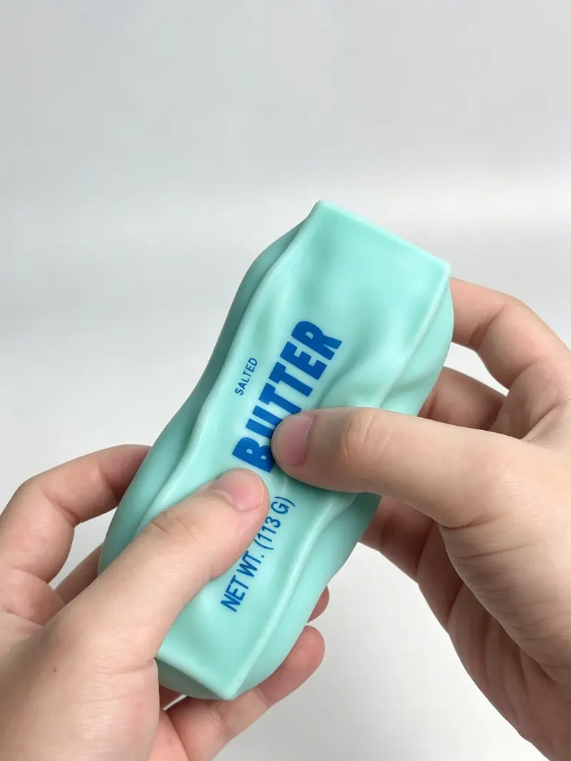 ✨ASMR Butter Bar Squishy Sensory Toy - Satisfying Crunchy Sound Squeeze Toy for Kids & Adults Stress Relief 🧈