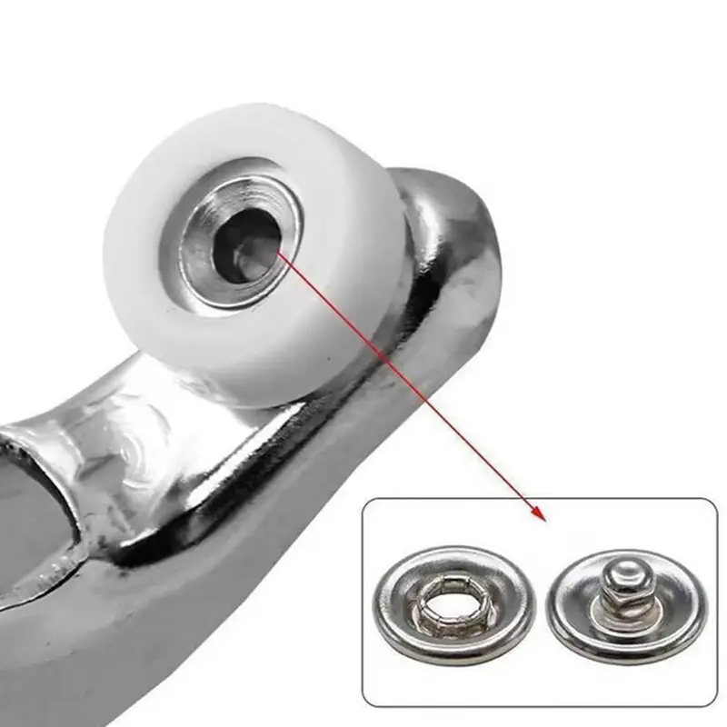 100 pcs Metal Snap Fasteners Kit, 9.5mm Colorful Prong Snaps Buttons with Fastener Pliers Tool, No-Sew Buttons Sewing Craft Snaps for Baby Clothes, DIY Crafts