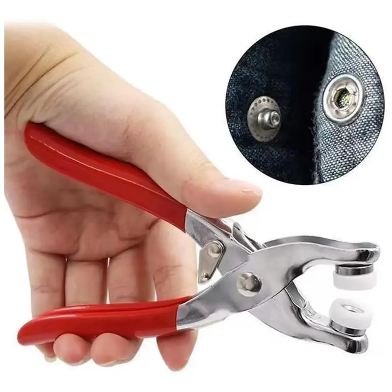 100 pcs Metal Snap Fasteners Kit, 9.5mm Colorful Prong Snaps Buttons with Fastener Pliers Tool, No-Sew Buttons Sewing Craft Snaps for Baby Clothes, DIY Crafts