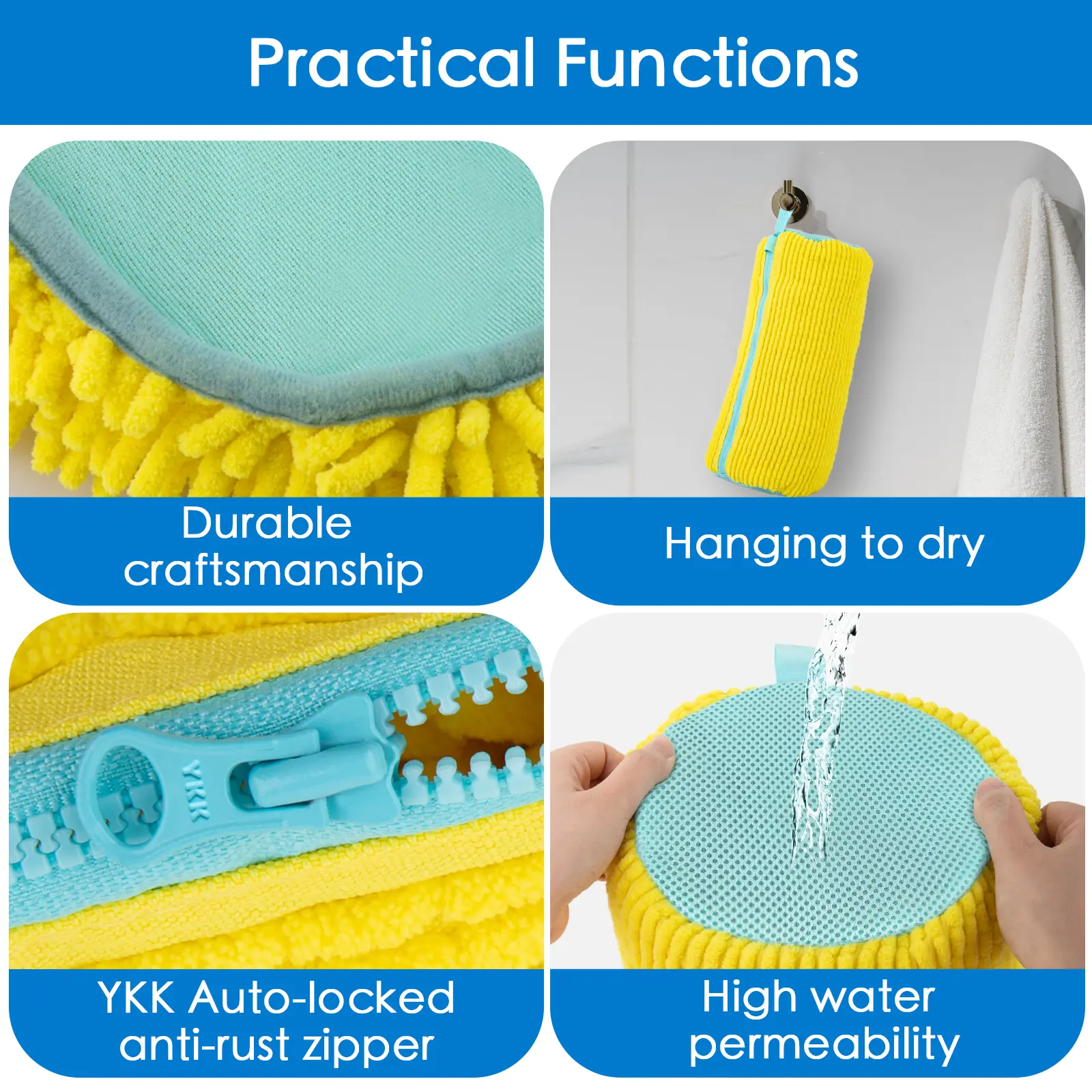 Premium Chenille Shoe Washing Bag for Washing Machine, Heavy Duty Microfiber Sneaker Cleaner & Protection Pouch, Anti-Deformation Laundry Bag for Gym Shoes 