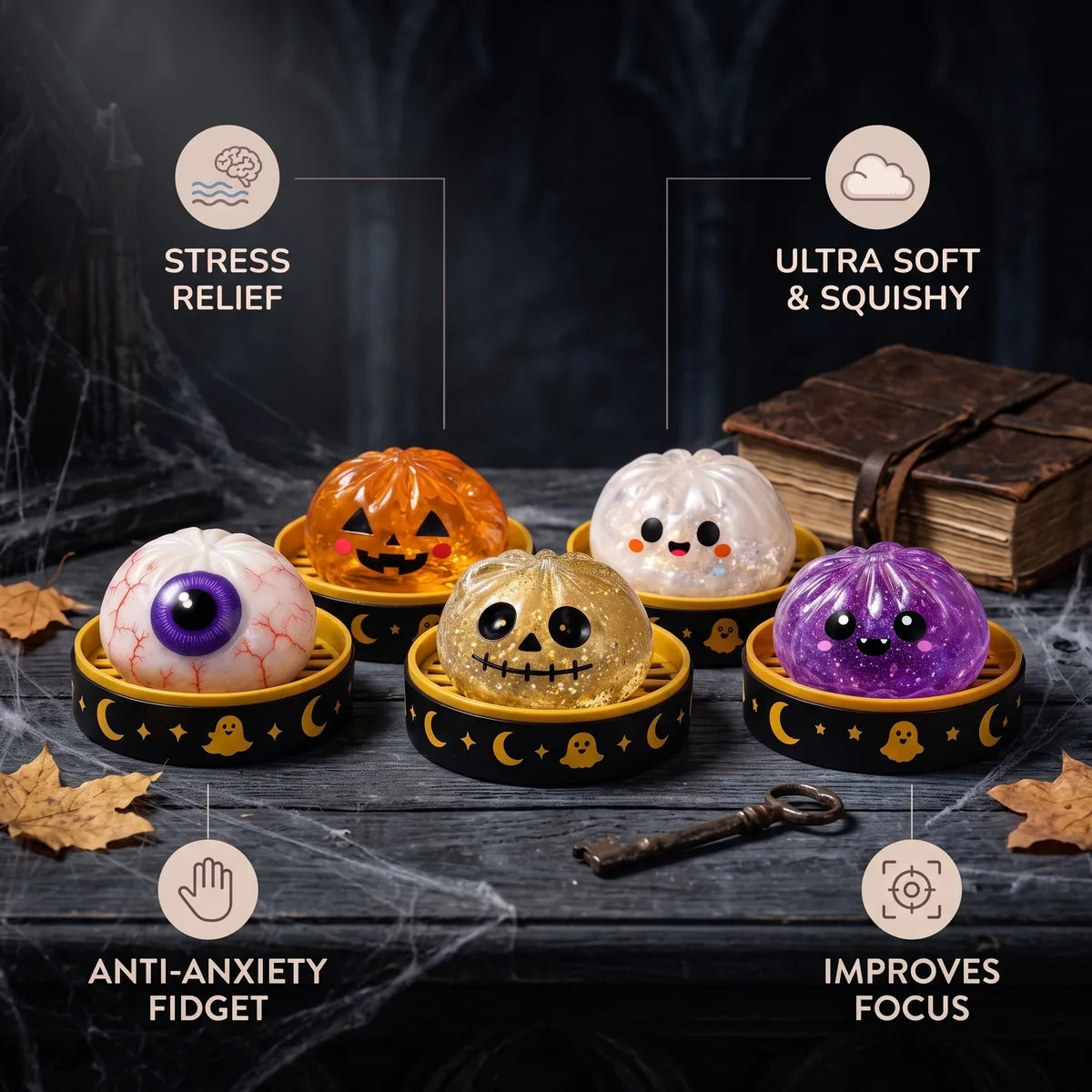 Haunted Halloween Dumpling Squishy Set