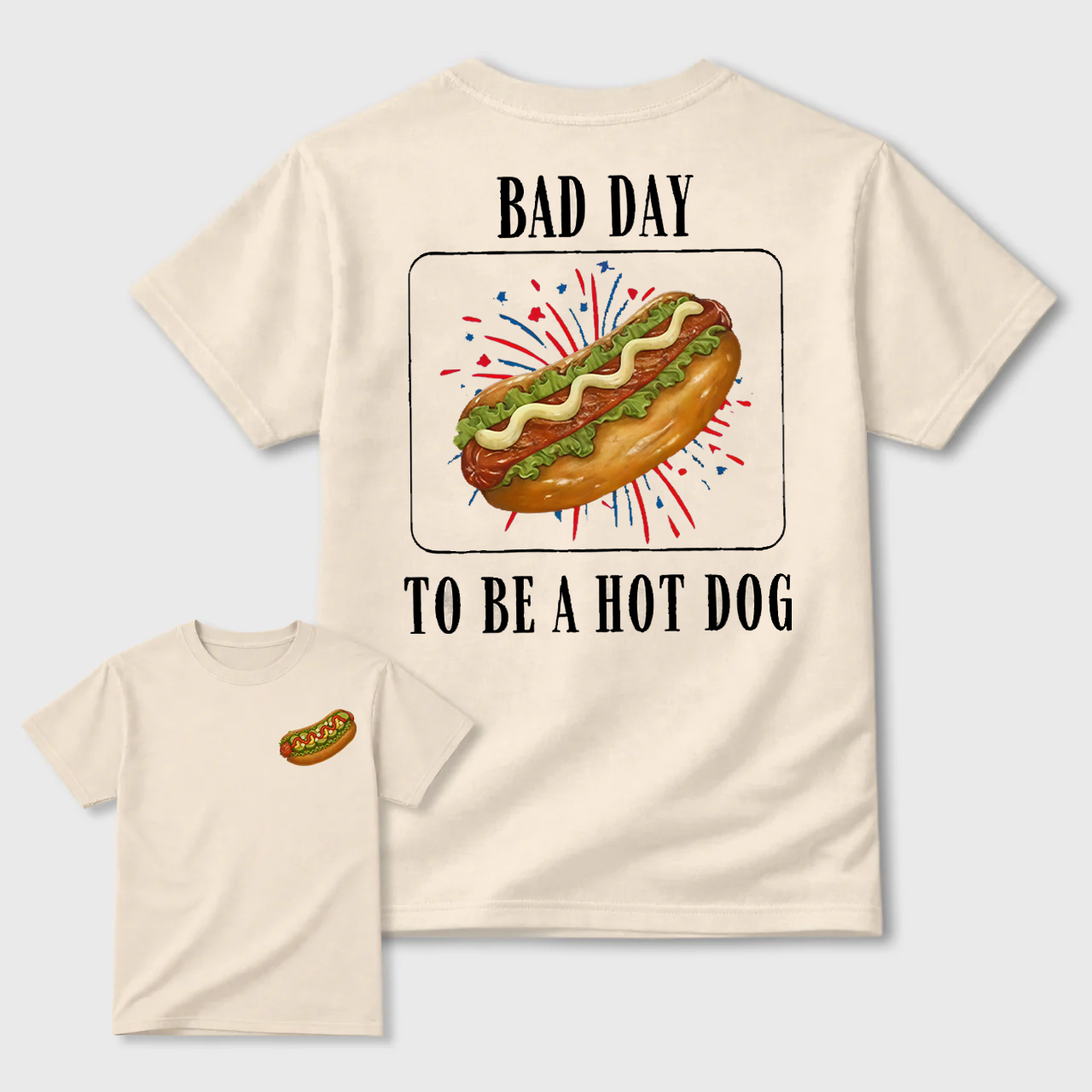 It's a Bad Day to be a Hotdog Shirt: Comfort Colors Funny Meme Tee