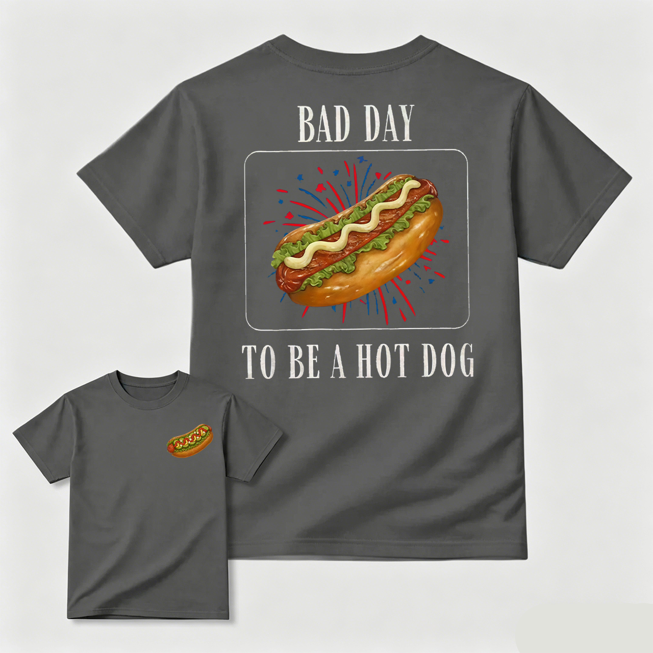It's a Bad Day to be a Hotdog Shirt: Comfort Colors Funny Meme Tee