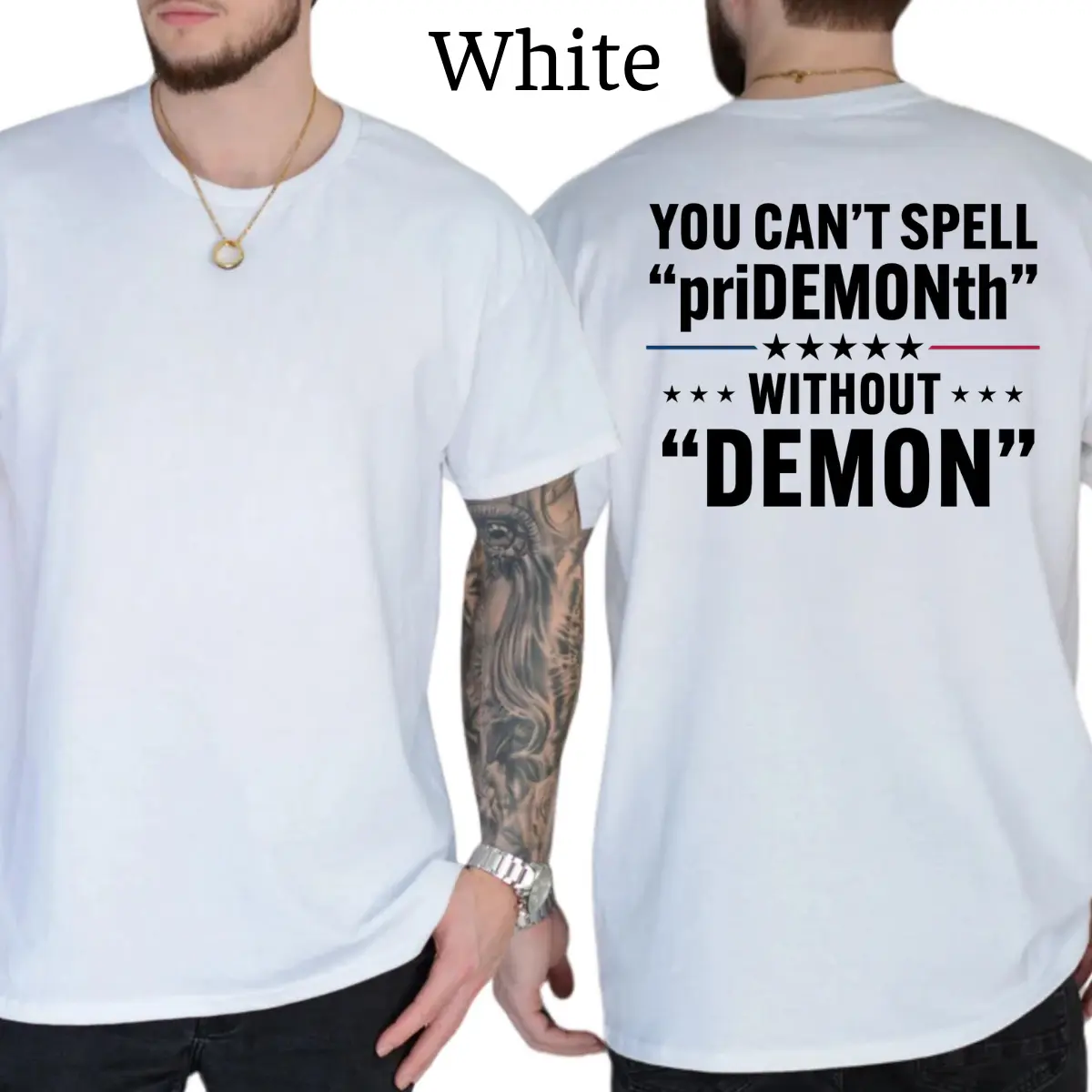 You Can't Spell Pridemonth T-Shirt, Mens Shirts Funny, Conservative Political Graphics Tee, Patriotism Graphics Shirt