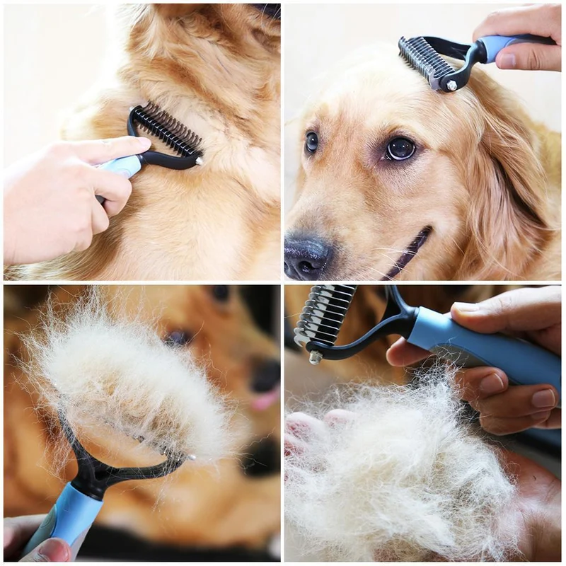 🐾Pet Grooming Dual Sided Comb – Easy Dematting, Deshedding & Detangling Tool for Dogs & Cats