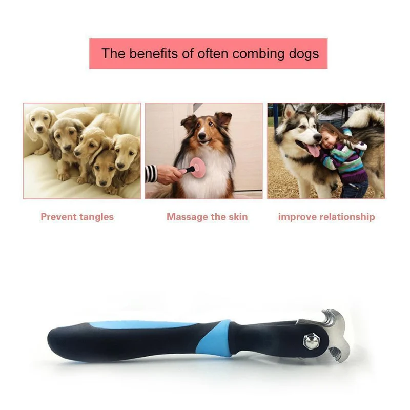 🐾Pet Grooming Dual Sided Comb – Easy Dematting, Deshedding & Detangling Tool for Dogs & Cats