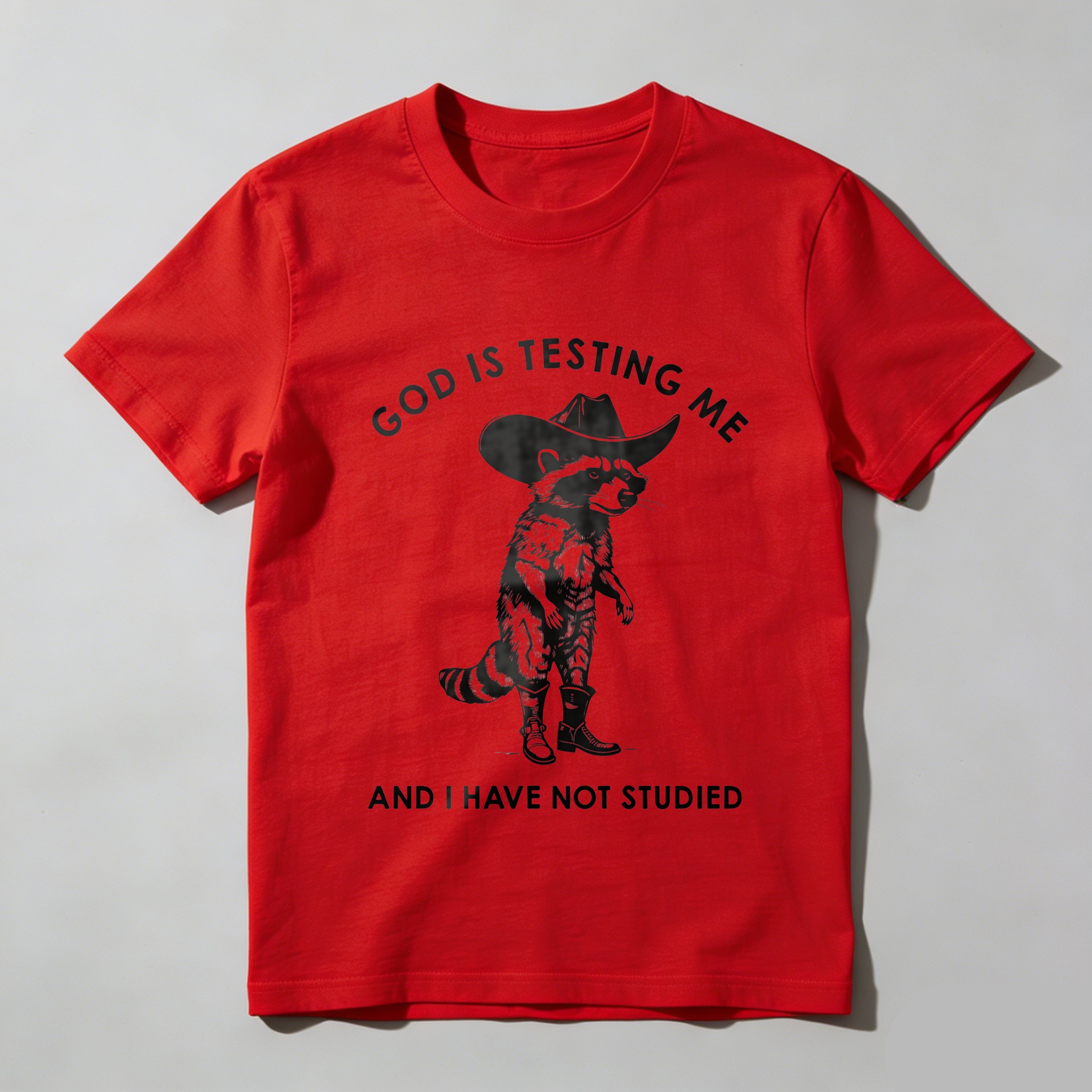 God Is Testing Me And I Have Not Studied tshirt 100% cotton