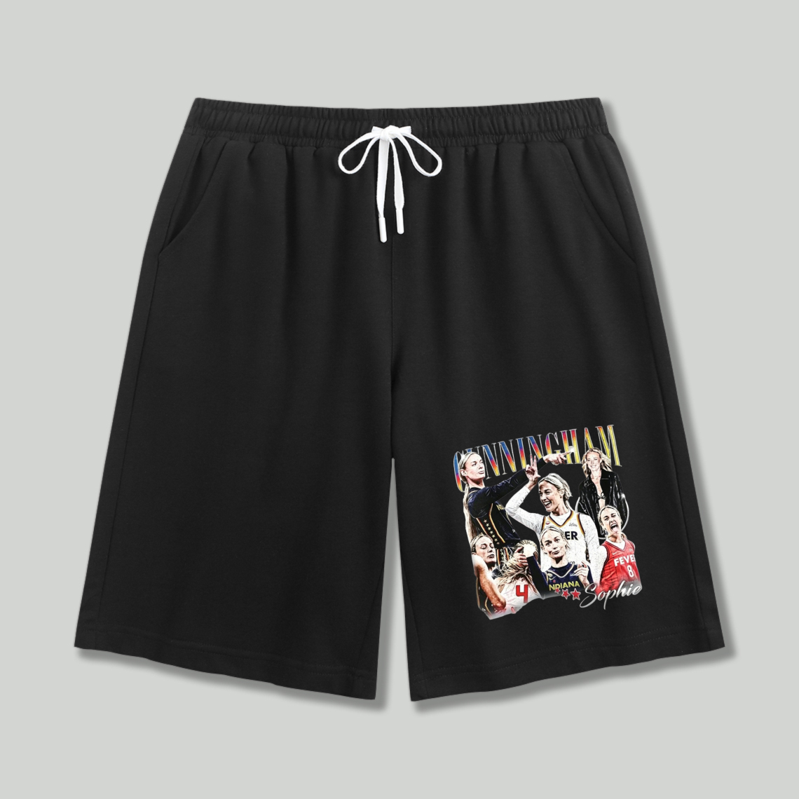 Cunningham Basketball Player Collage Graphic Print Shorts