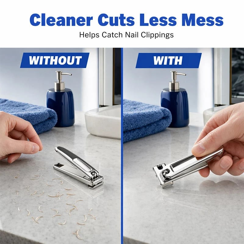 🔥HOT SALE🔥60 Degree Rotating Stainless Steel Nail Clipper Sharp Swivel Head Manicure Pedicure Tool for Thick Nails