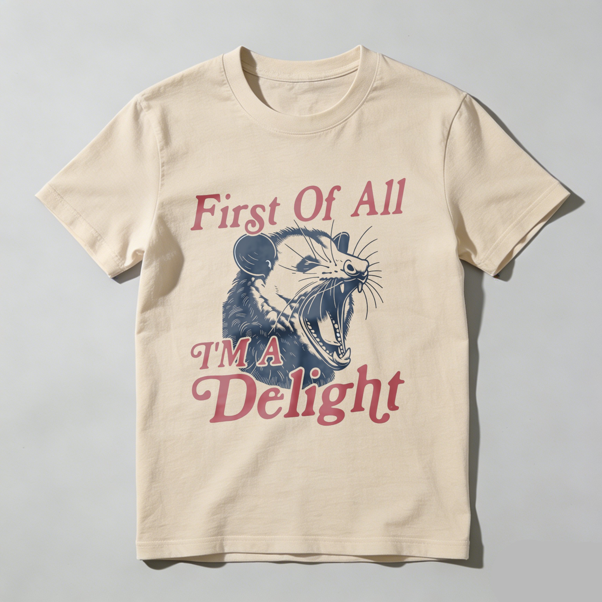 First Of All I'm A Delight Cat tshirt 100% cotton