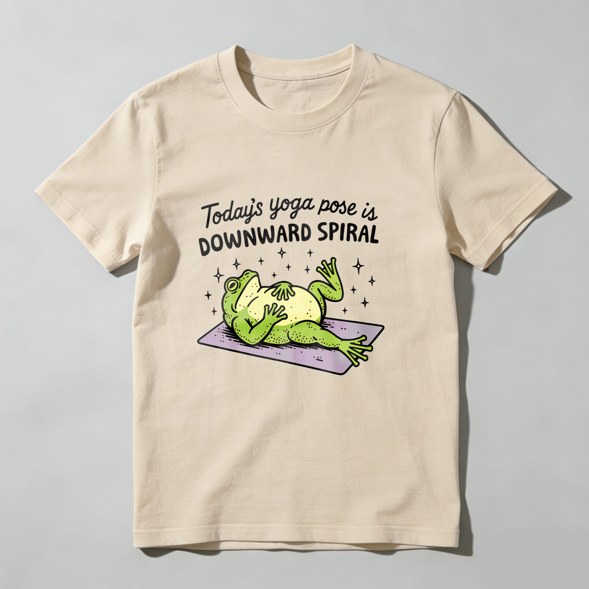 Today's Yoga Pose Is Downward Spiral tshirt 100% cotton
