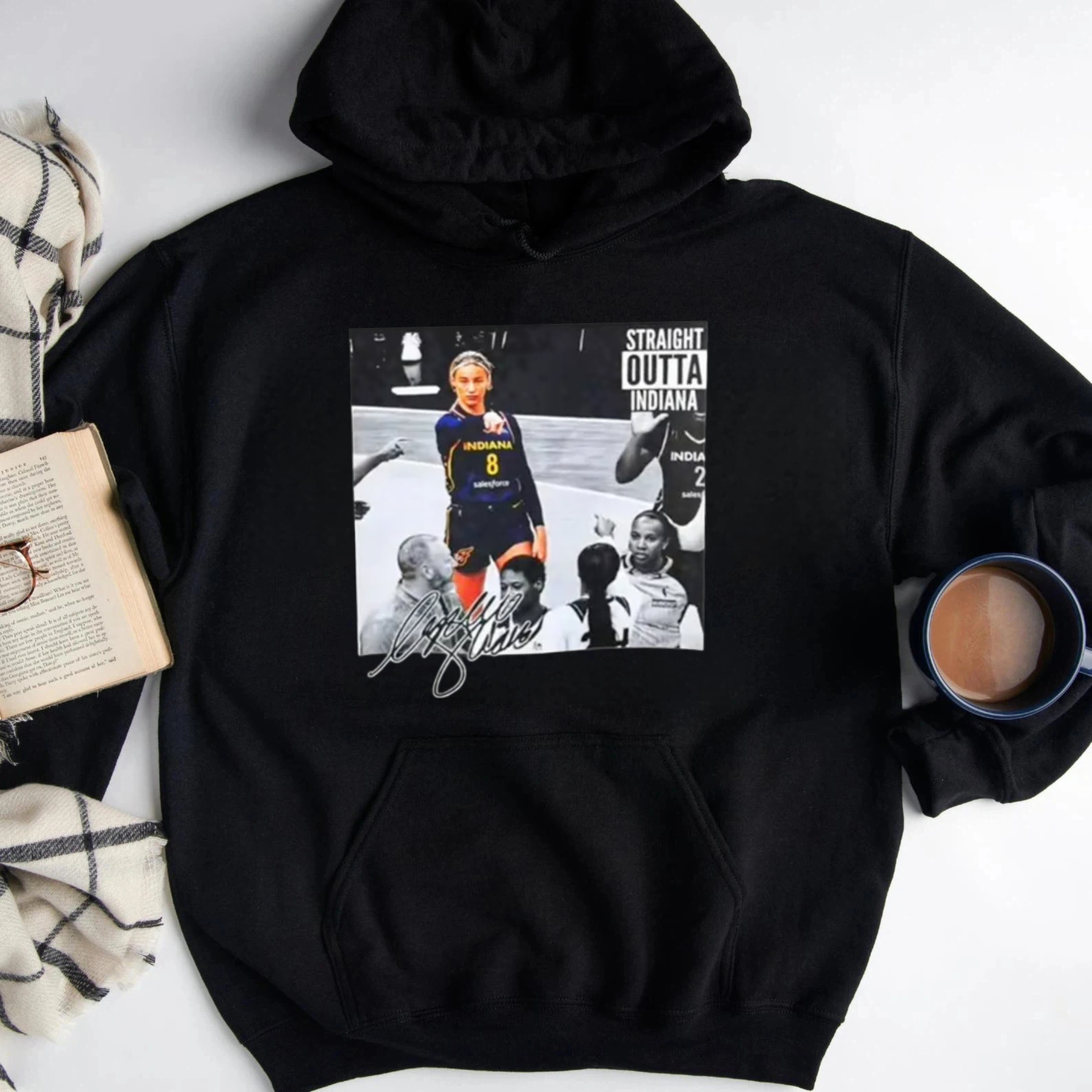 Straight Outta Indiana Volleyball Player Collage Unisex Classic Hoodie