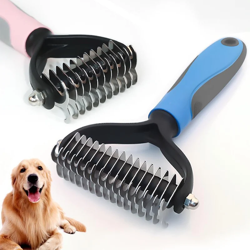 🐾Pet Grooming Dual Sided Comb – Easy Dematting, Deshedding & Detangling Tool for Dogs & Cats