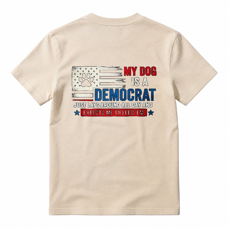 My Dog Is A Democrat Paw Print American Flag Unisex Classic T-shirt