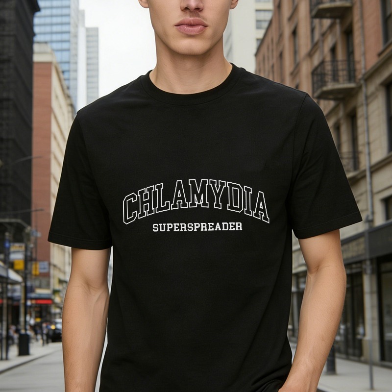 Chlamydia Superspreader Text Graphic T-shirt