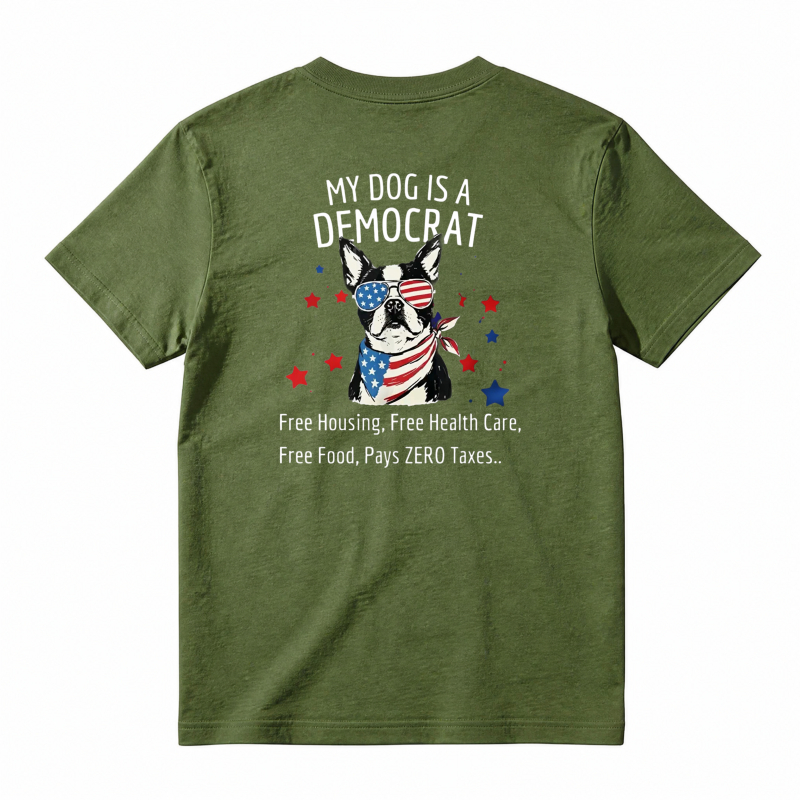 My Dog Is A Democrat Patriotic French Bulldog Unisex Classic T-shirt