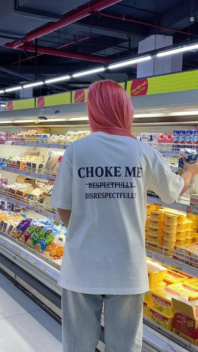 Choke me Respectfully - Disrespectfully Unisex T-Shirt, Sweatshirt, Hoodie - Gifts Suitable for Anyone Casual Cotton