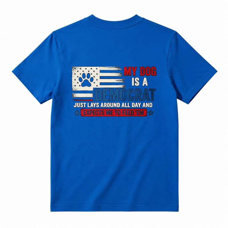 My Dog Is A Democrat Paw Print American Flag Unisex Classic T-shirt
