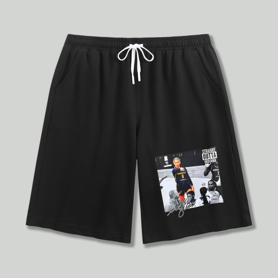 Basketball Player Action Collage Graphic Print Shorts