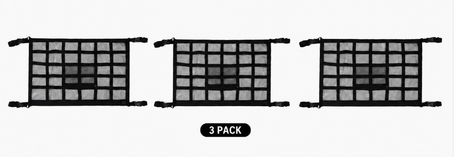 🚗 Car Ceiling Storage Net | 🧳 Maximize Your Car's Overhead Space | ⛺ Perfect for Camping & Road Trips