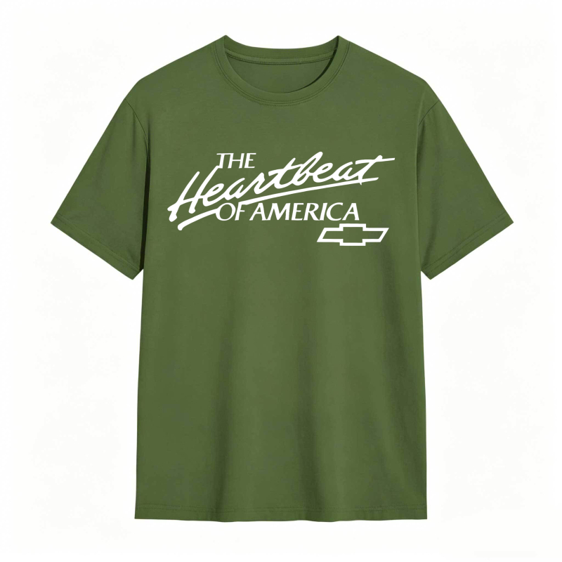 The Heartbeat Of America Chevrolet Logo T-shirt