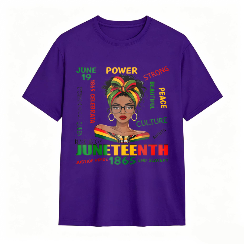 Juneteenth Celebration Black History Power Strong Culture Peace Rights Justice Pride 1865 End Slavery T-shirt