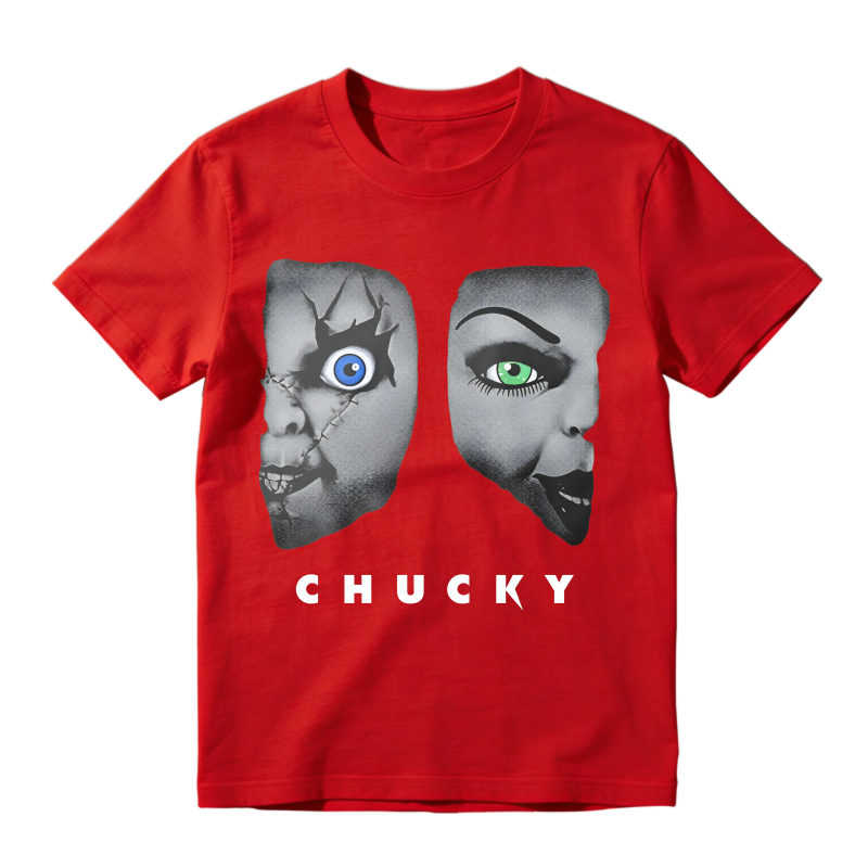 Chucky Face Split Design Unisex Classic T-shirt