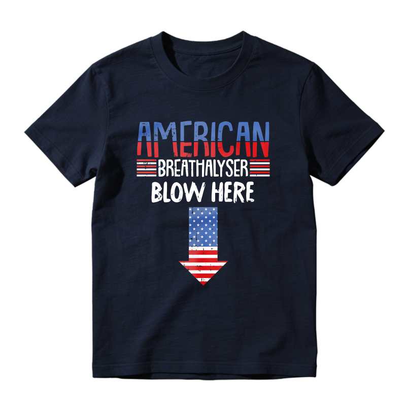 American Breathalyzer Blow Here Arrow Usa Flag Unisex Classic T-shirt