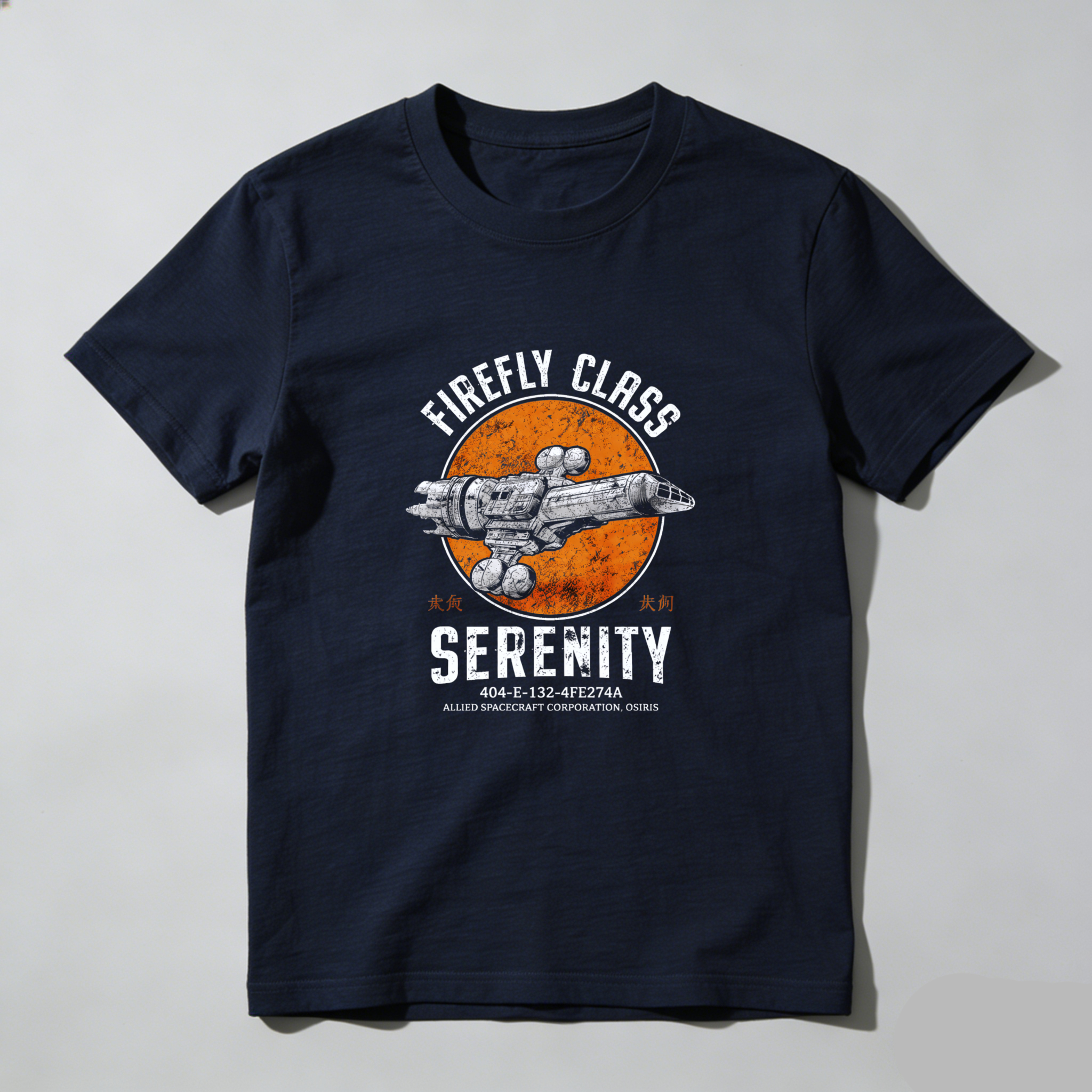 Dorawear™ Firefly Class Serenity Ship Design Pure Cotton Short Sleeve T Shirt-Dorawear