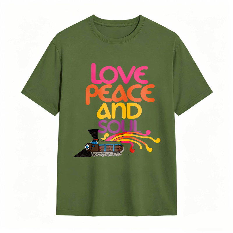 Love Peace And Soul Train T-shirt