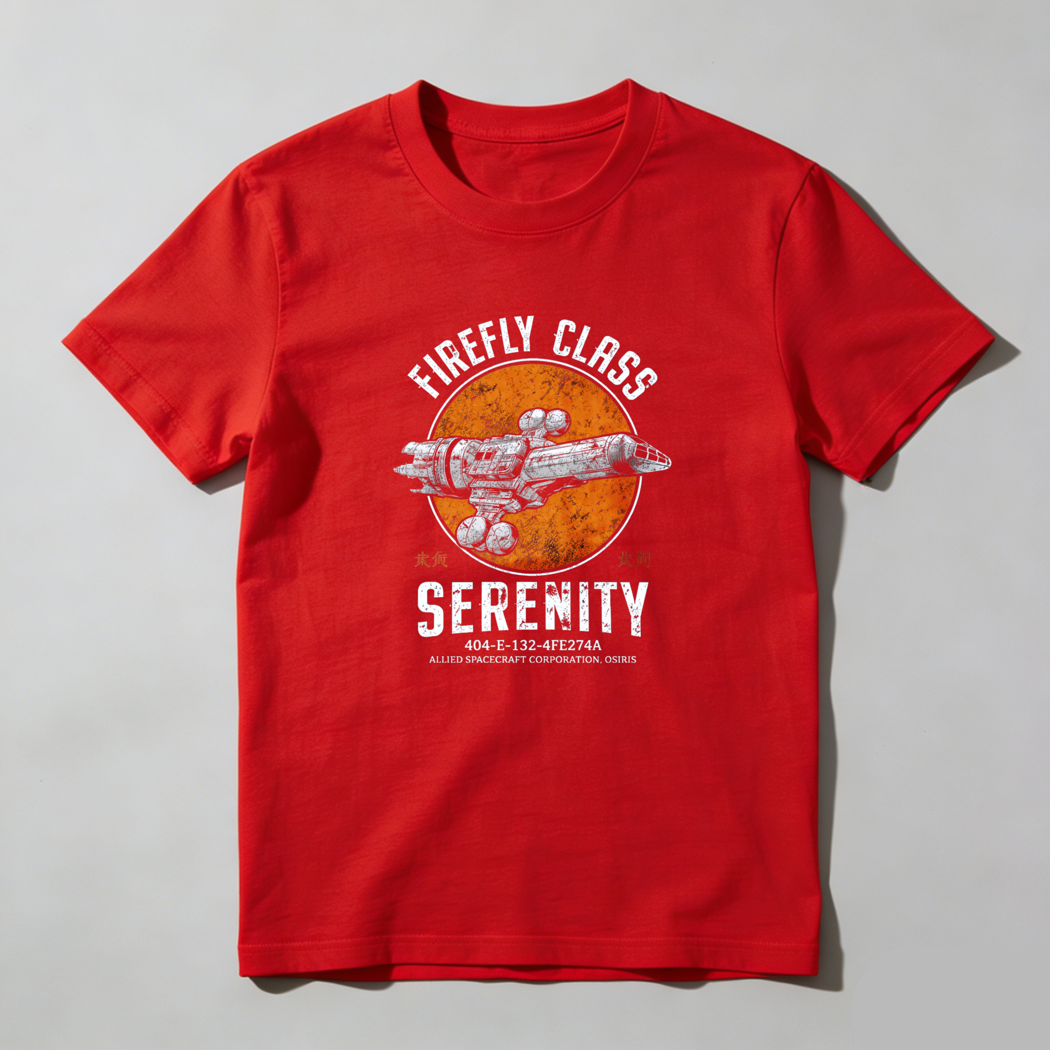 Dorawear™ Firefly Class Serenity Ship Design Pure Cotton Short Sleeve T Shirt-Dorawear