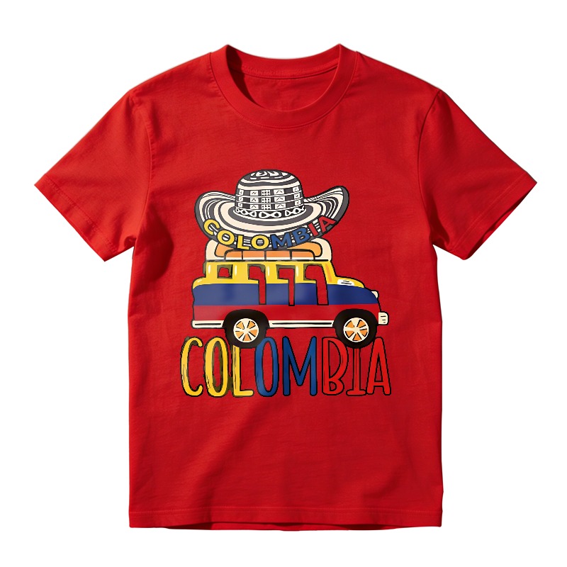Colombia Hat And Bus Design Unisex Classic T-shirt