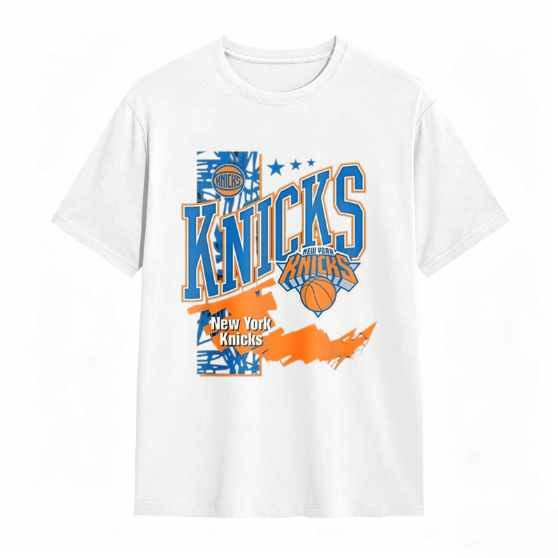New York Knicks Basketball Team Logo And Text Design T-shirt