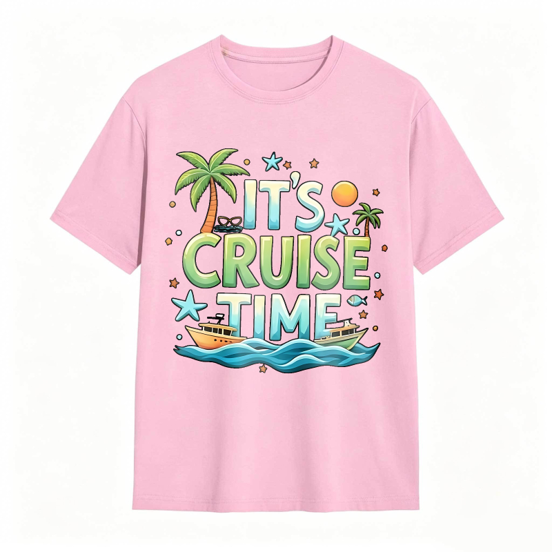 Its Cruise Time With Palm Trees And Boat T-shirt