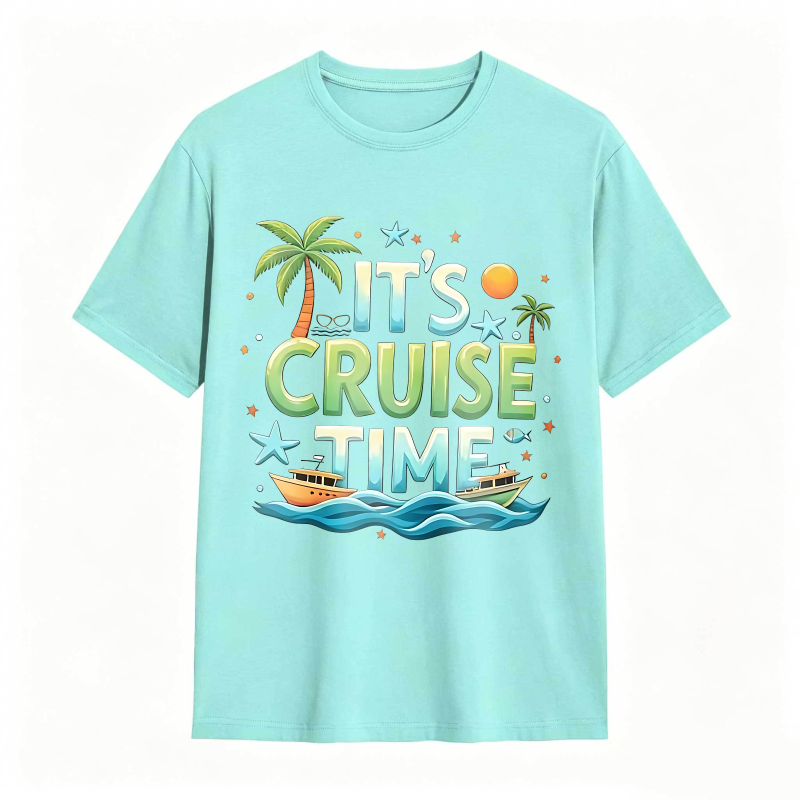 Its Cruise Time With Palm Trees And Boat T-shirt