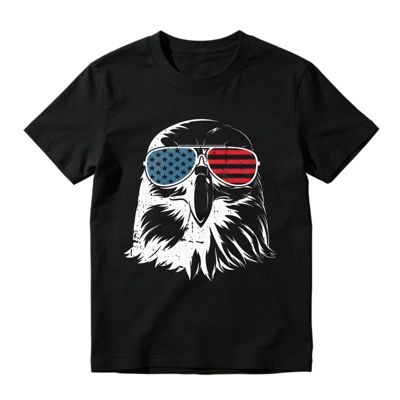 American Eagle With Usa Flag Sunglasses Unisex Classic T-shirt