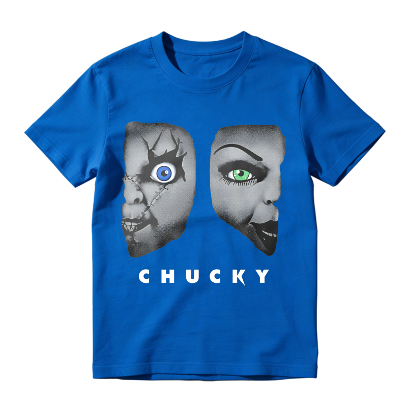 Chucky Face Split Design Unisex Classic T-shirt