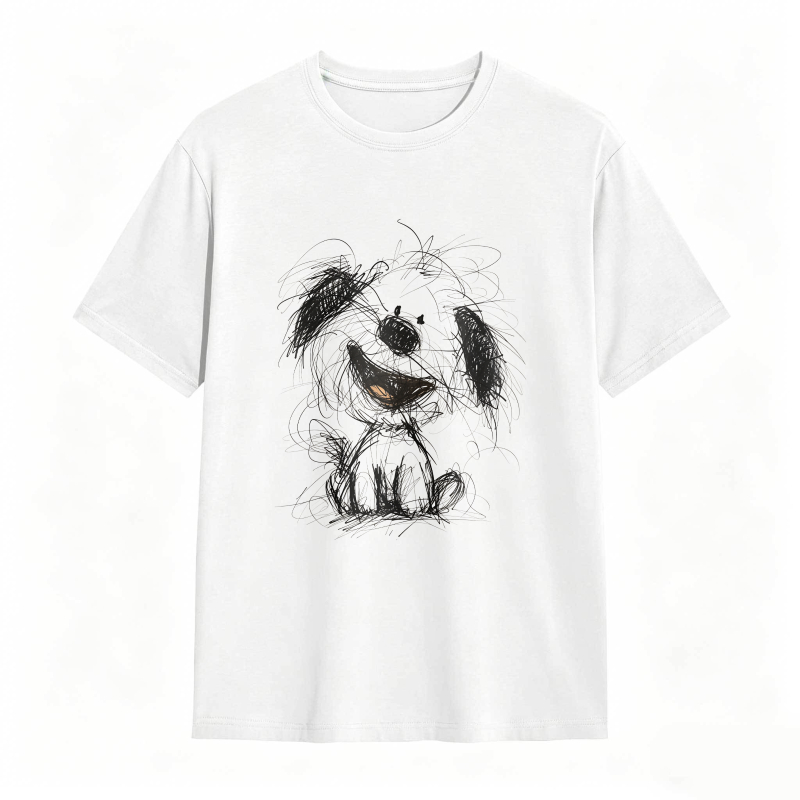 Dog Sketch Design T-shirt
