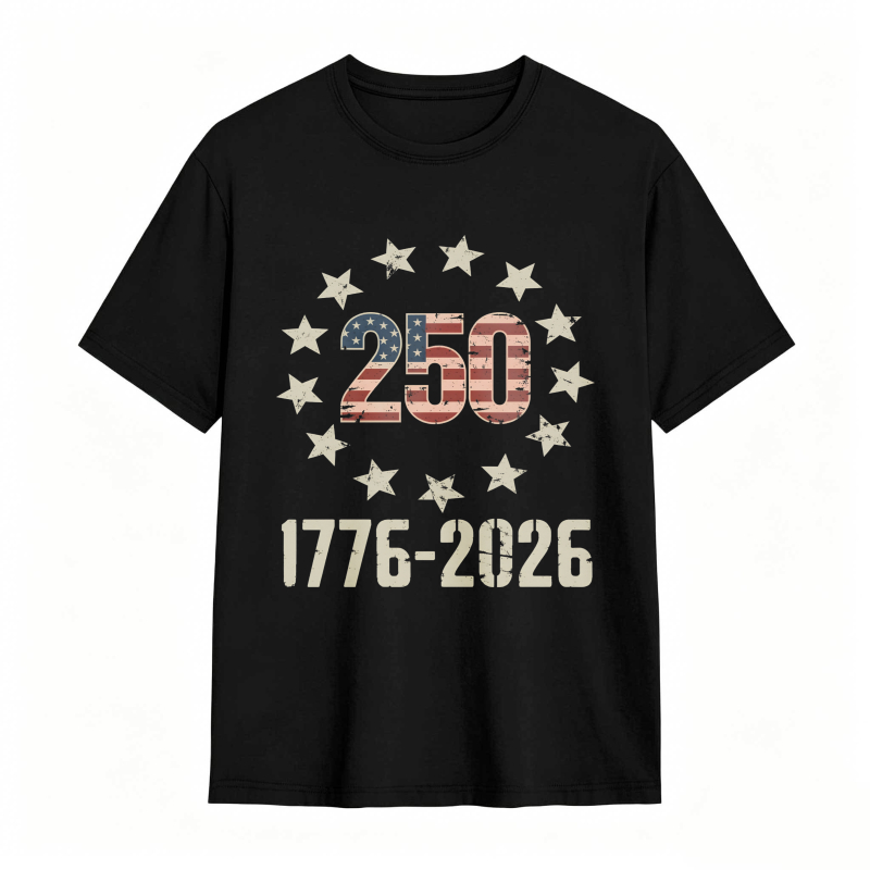 250th Anniversary United States Independence Day 1776 2026 Stars And Stripes T-shirt