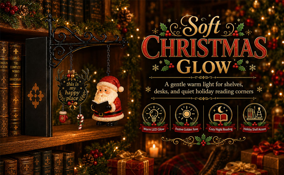 Decorative Santa Claus Bookshelf Light