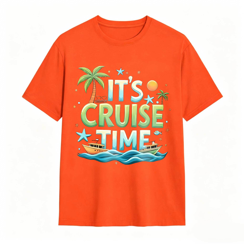 Its Cruise Time With Palm Trees And Boat T-shirt