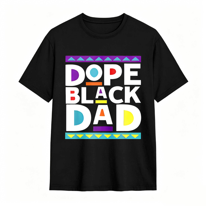 Dope Black Dad Pattern T-shirt