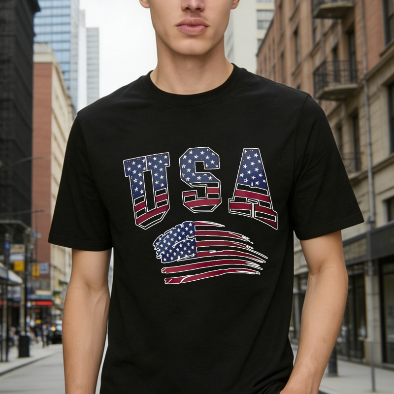 Usa Flag Design Unisex Classic T-shirt