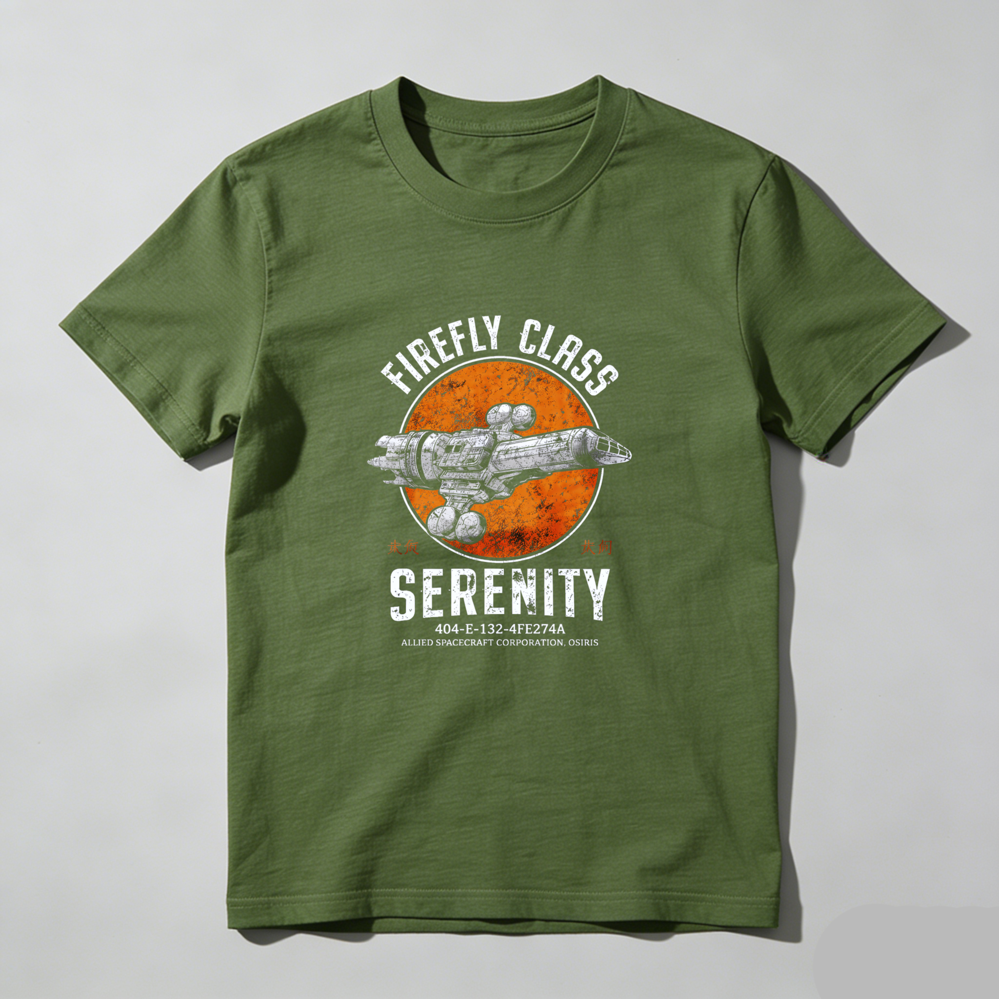 Dorawear™ Firefly Class Serenity Ship Design Pure Cotton Short Sleeve T Shirt-Dorawear